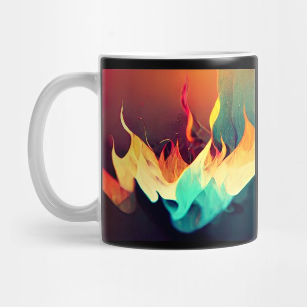 Straight Fire - colorful burning flame by Liana Campbell